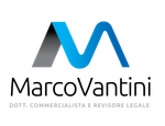 Un logo blu e nero per Marco Vantini