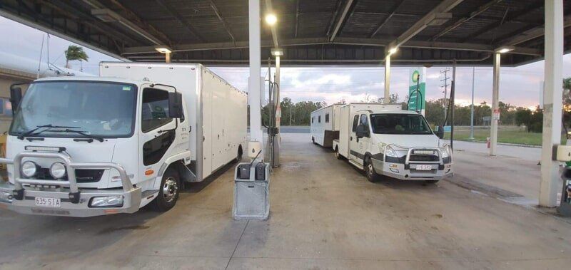 Revive Cleaning & Restoration Vans on site