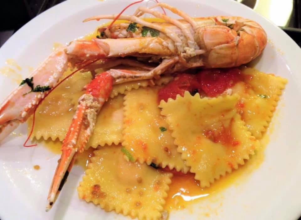 Ravioli con gamberi