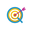 An arrow is hitting the center of a target.
