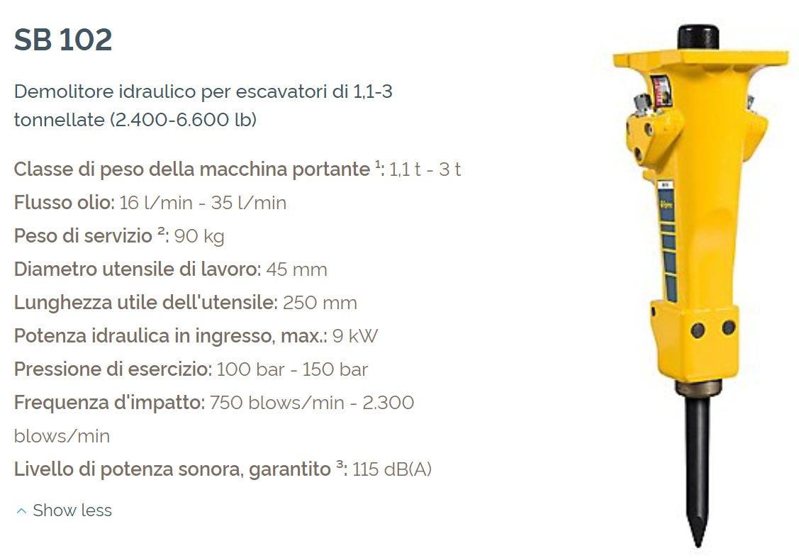 Demolitore SB 102