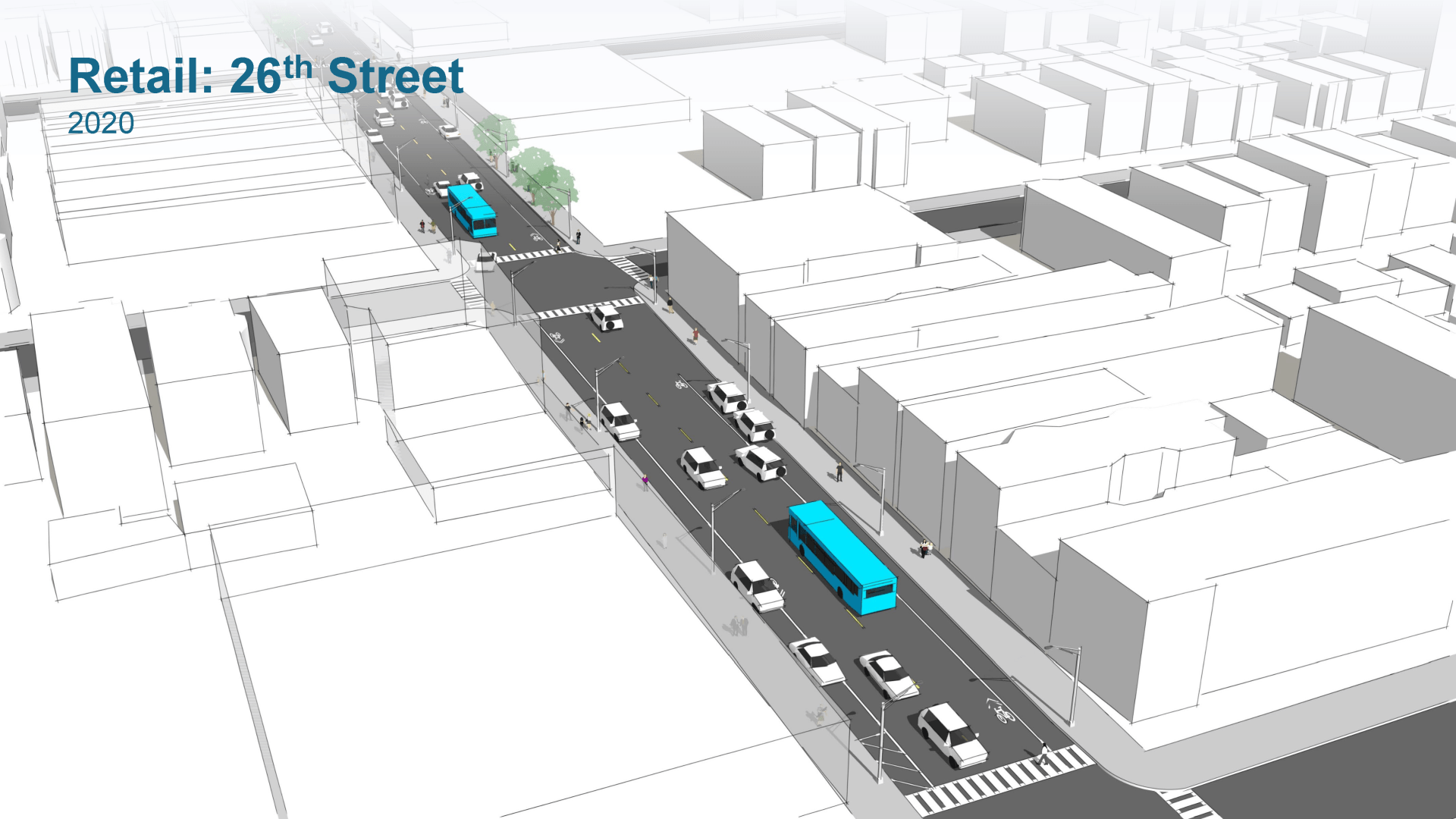 Illustration of 26th Street in 2020