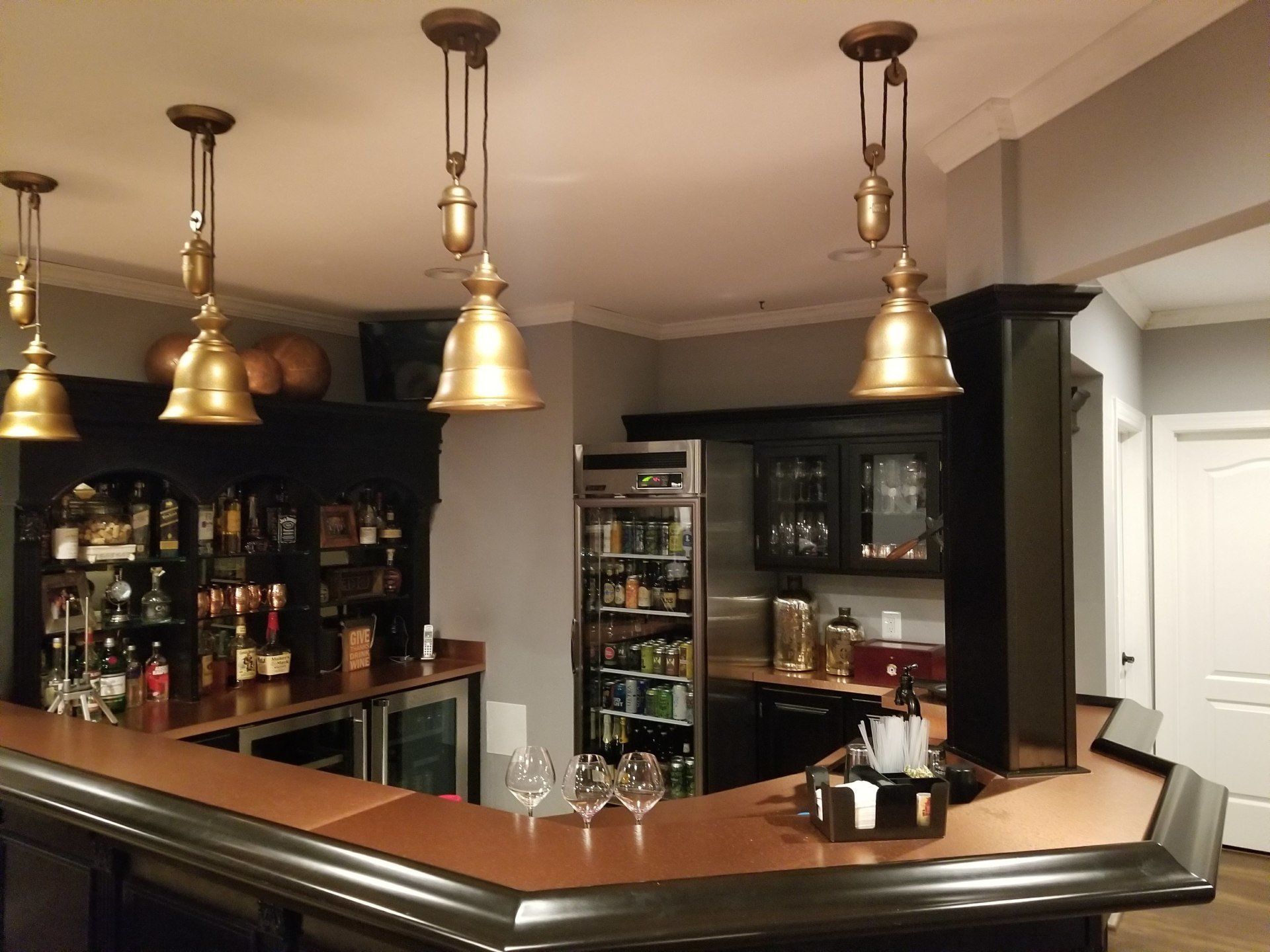 barstool and bar bench in a pub by furniture assembly team