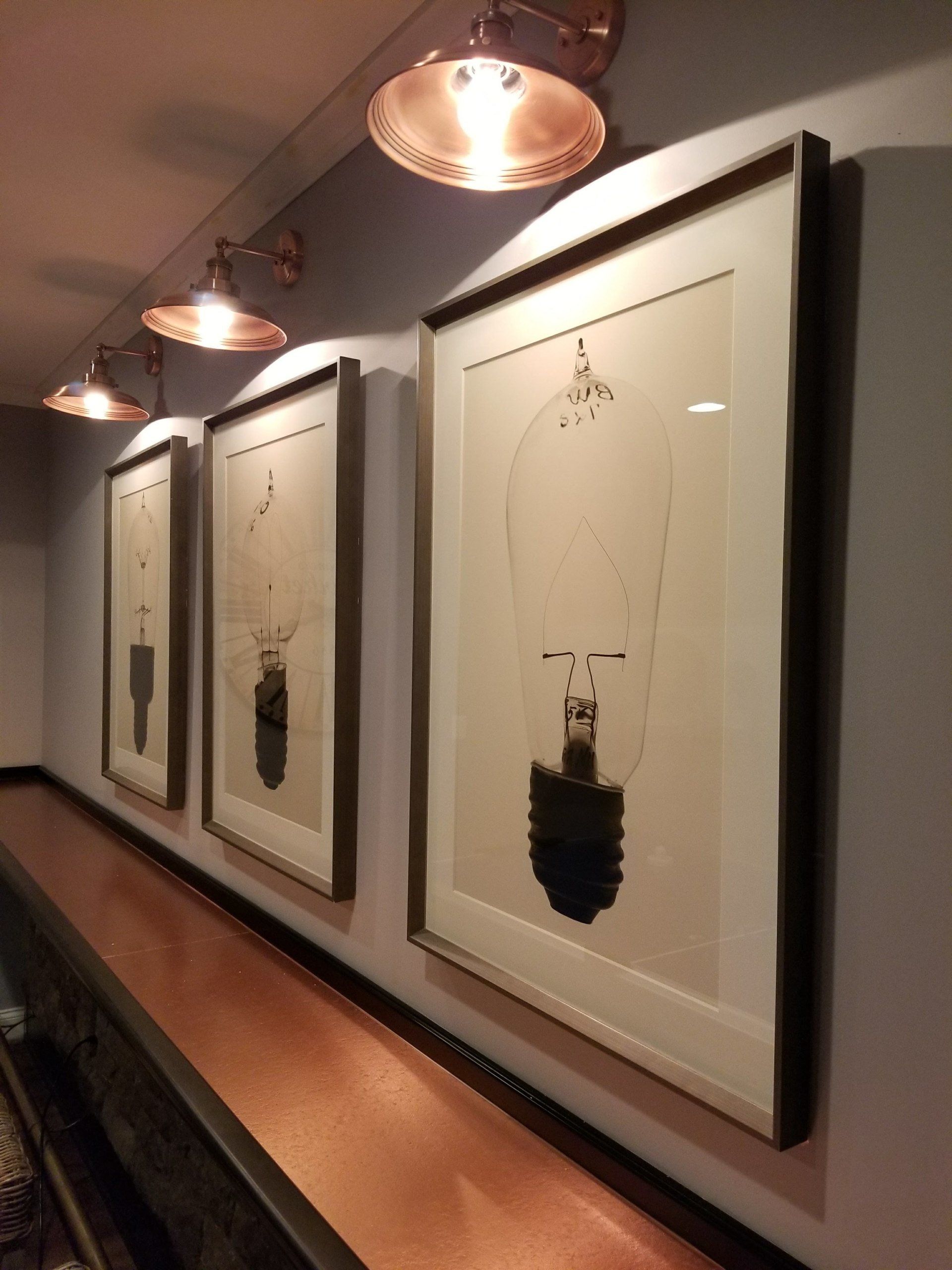 painting and lighting display by furniture assembly team