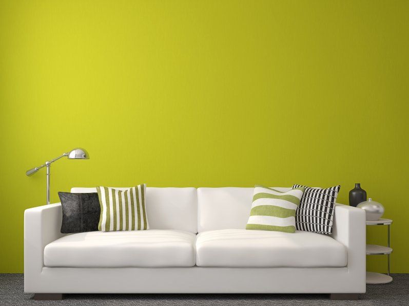 White comfortable sofa disassembly