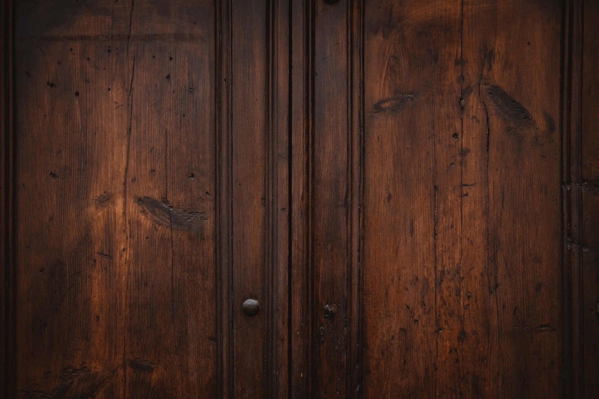 Dark brown wardrobe disassembly