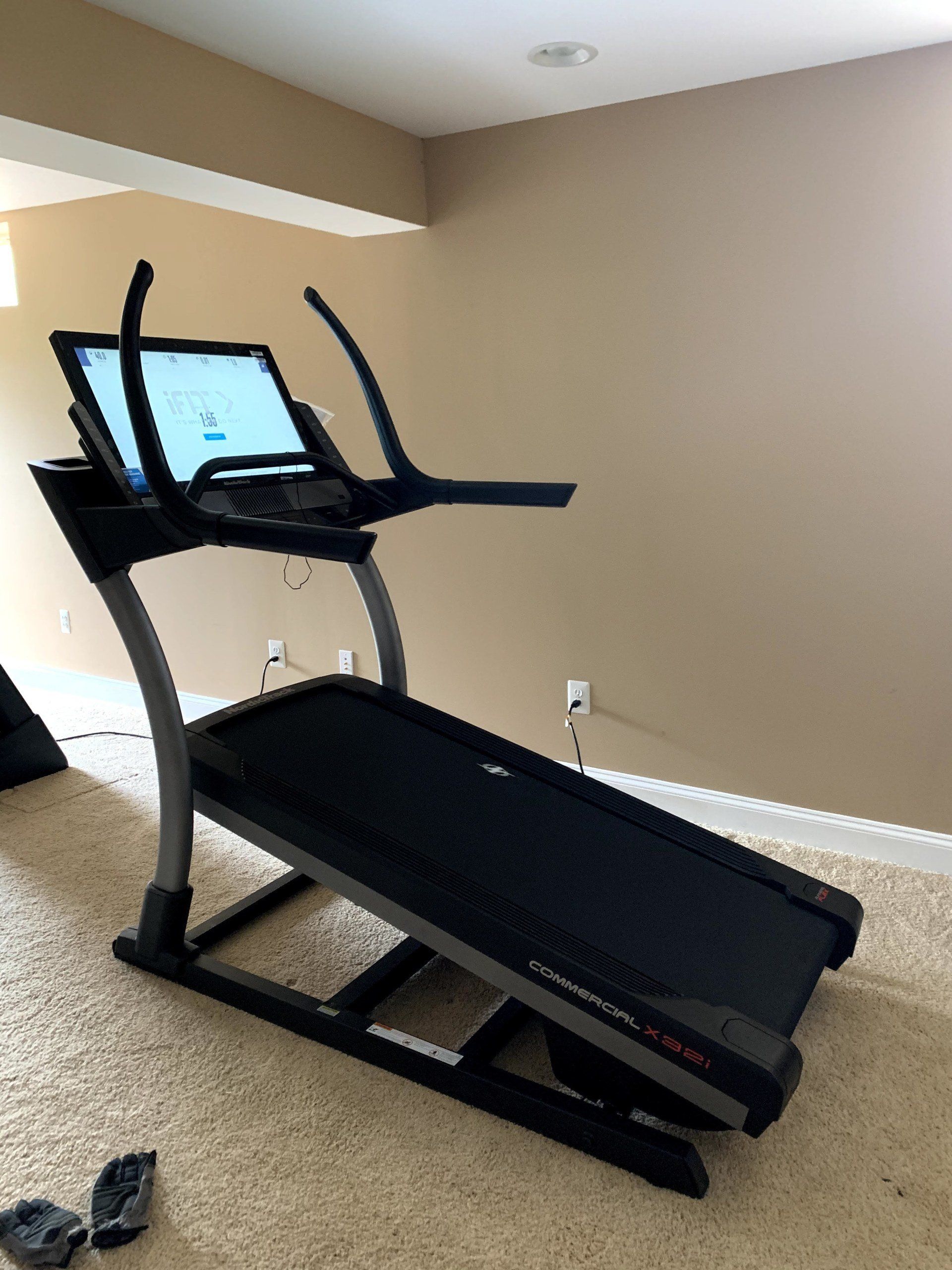 NordicTrack adjustable treadmill assembled by dismantle furniture