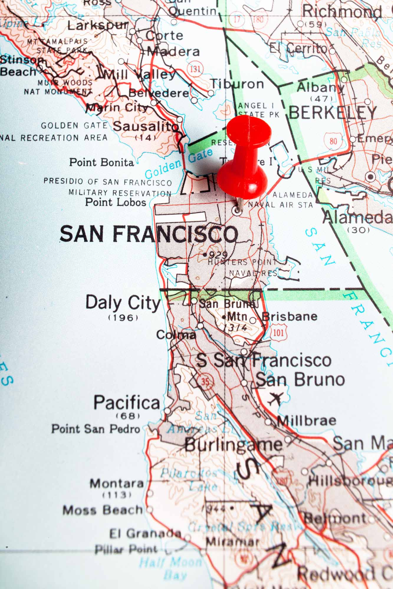 MAP OF SAN FRANCISCO BAY AREA