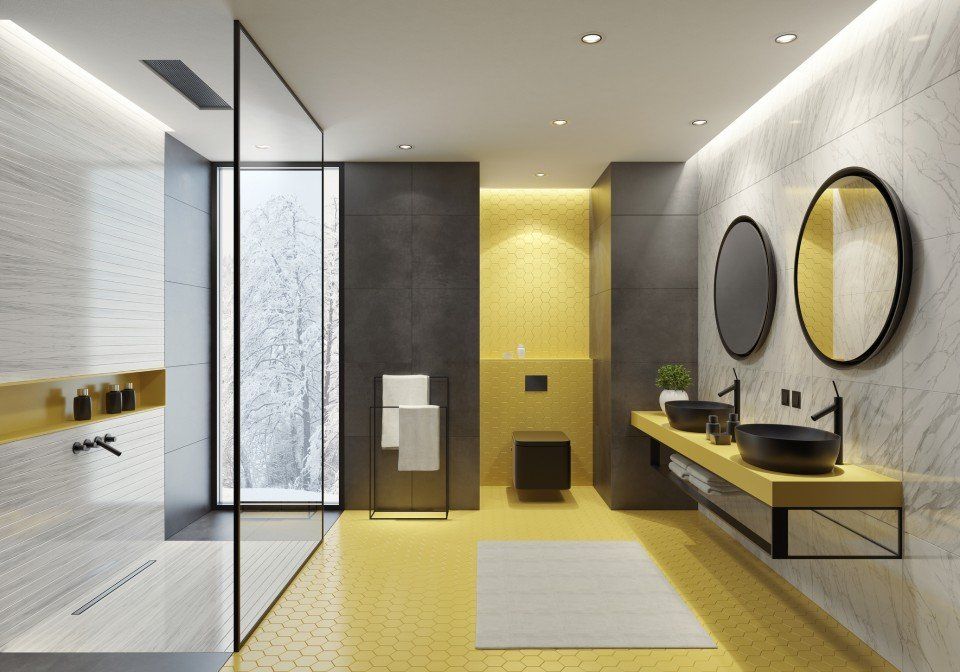 bagno con box doccia doppio
