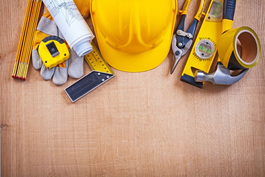 strumenti per il lavoro da manovale edile