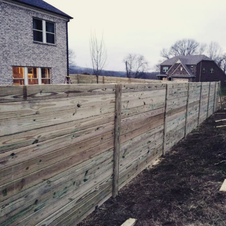wood side panel fence repair in Middle TN