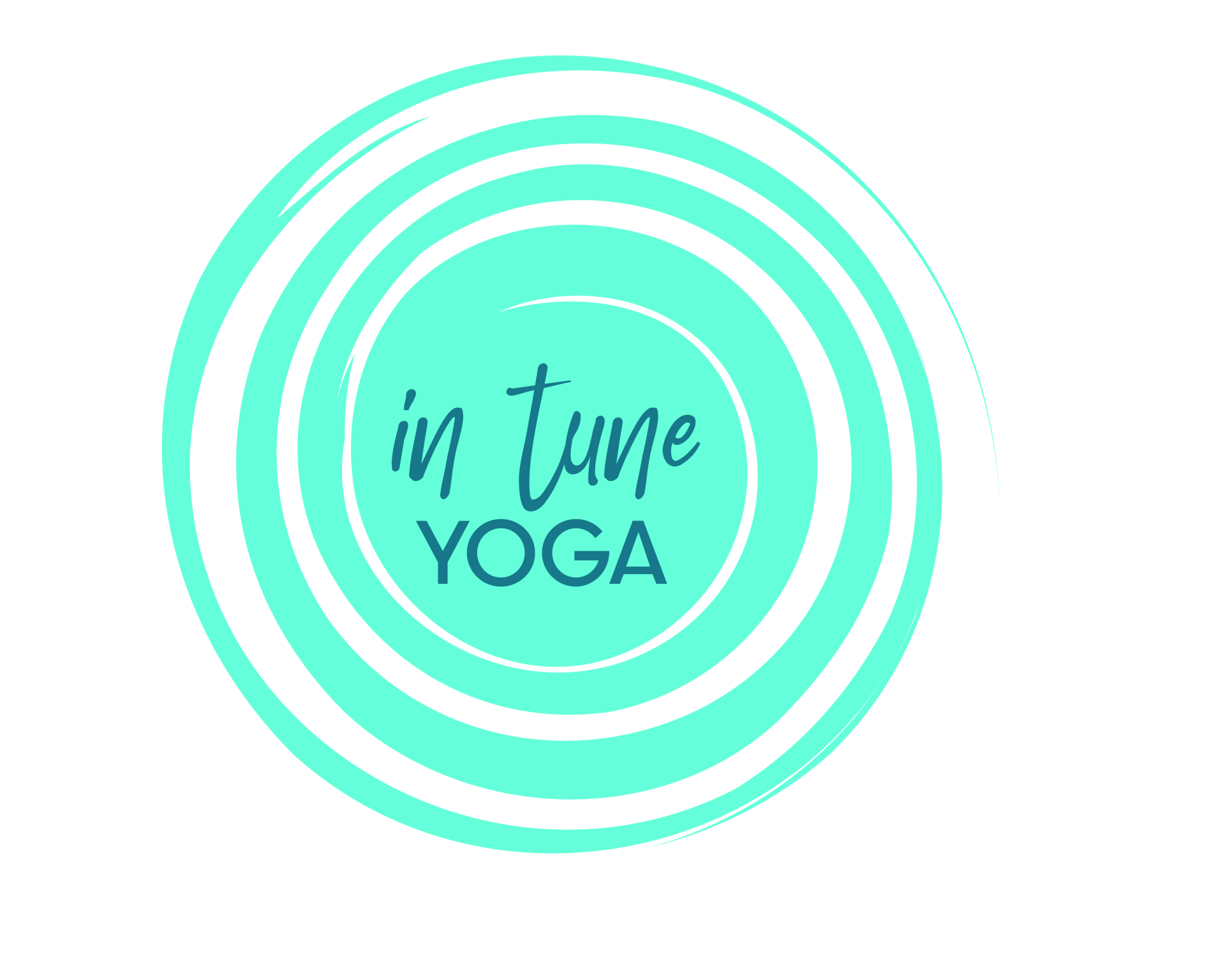 A logo for a yoga studio called in tune yoga.