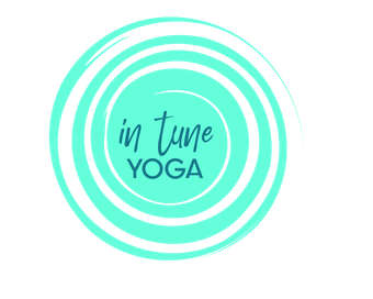 A logo for a yoga studio called in tune yoga.
