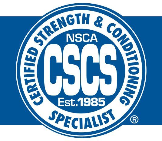A logo for a certified strength and conditioning specialist