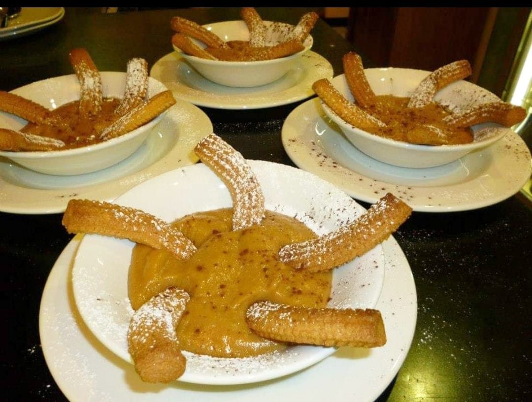 Red Krumiri with Creamy Zabaione