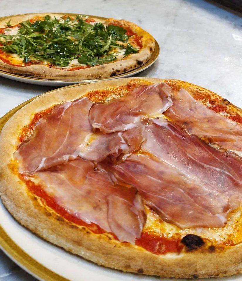 Pizza con Rucola e Pizza Prosciutto Crudo