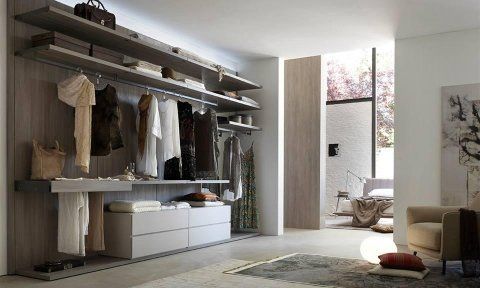 camera da letto con cabina-armadio