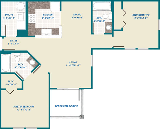 1 Bedroom Floor Plan