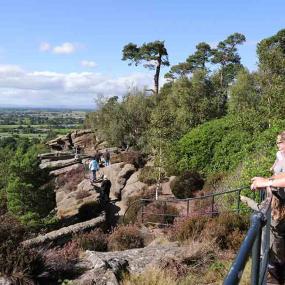 View of the Shropshire hills from Hawkstone Follies