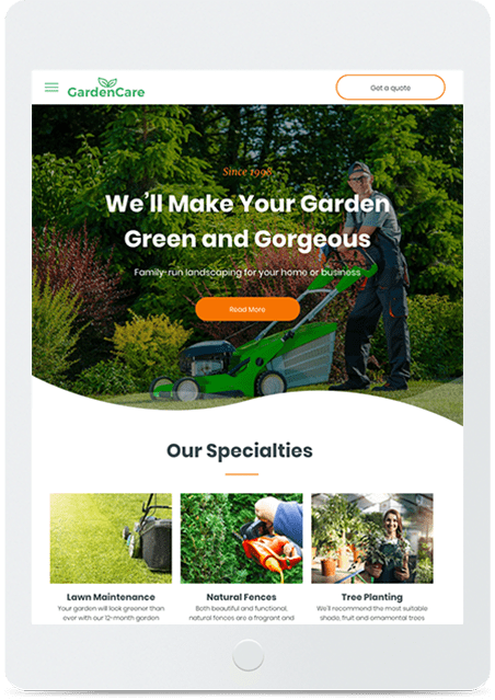 Garden Care Tablet - Cohesive Digital