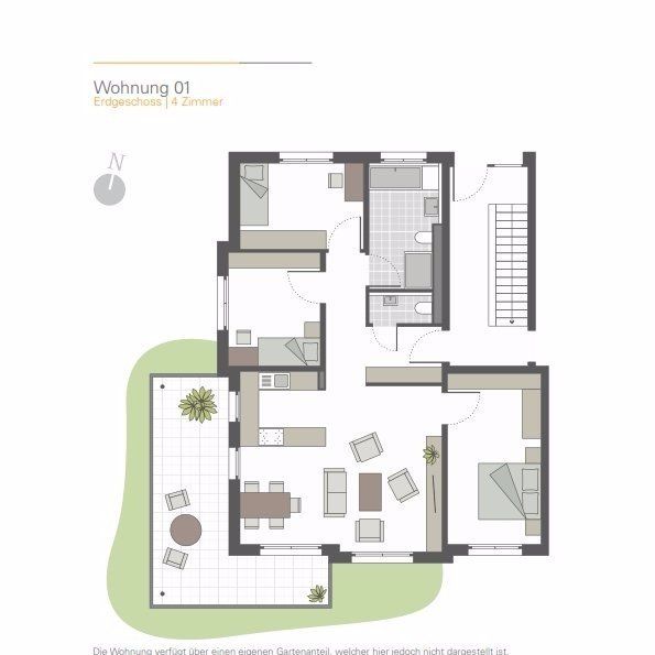 A floor plan of a house with a balcony