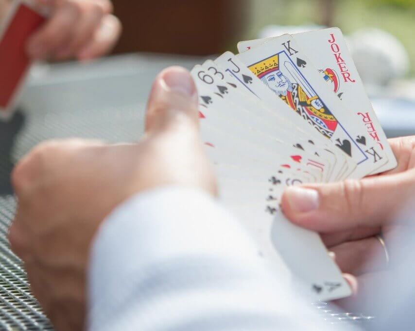 celebration of life memorial service playing cards