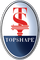 The logo for topshape is a maserati logo