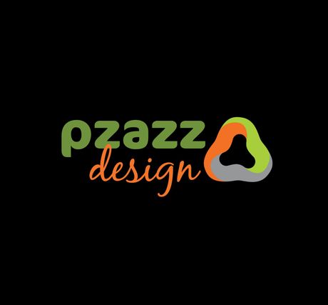 A logo for a company called piazza design on a black background.