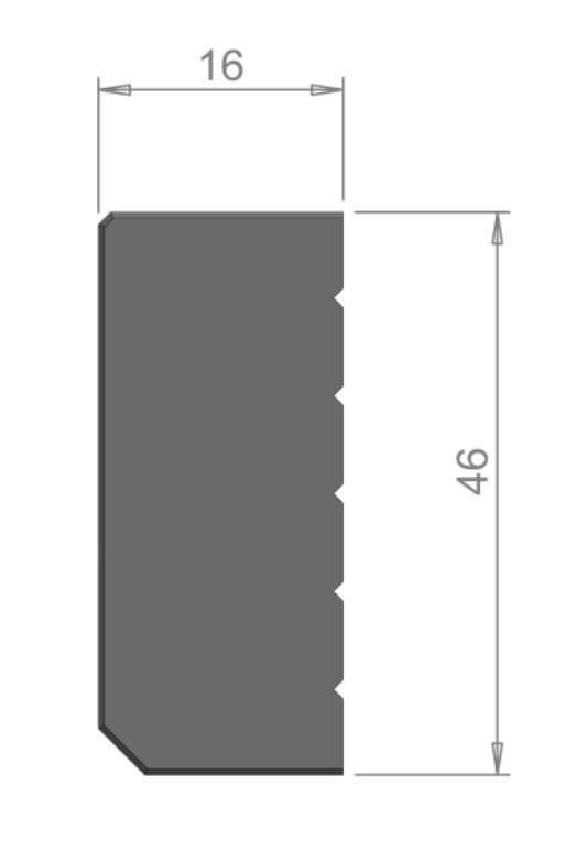 Hardened jaw with grooves