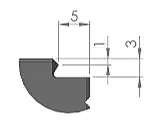 Hardened jaw 3 mm teeth dwg1