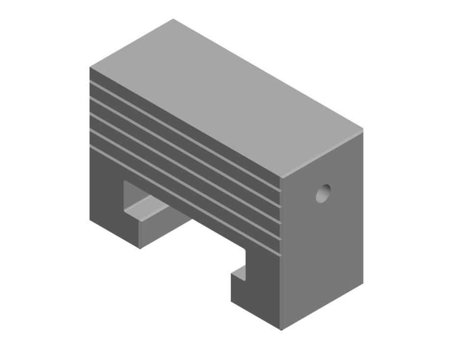 Floating center jaw with grooves