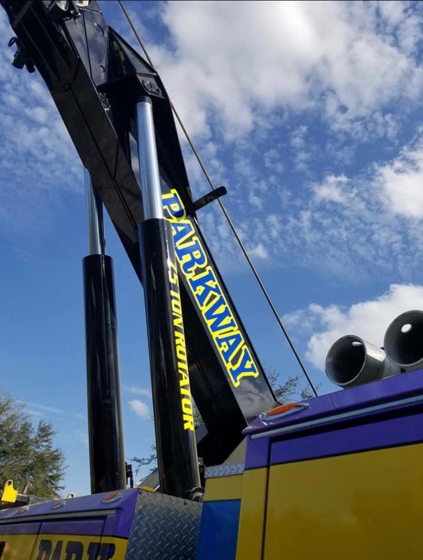Tow truck boom with 
