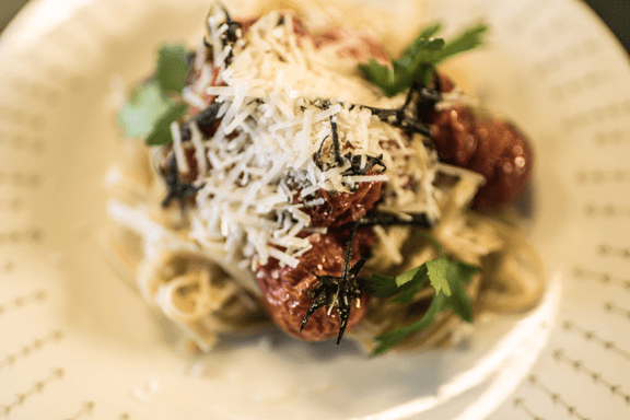 Italian dish served in restaurant