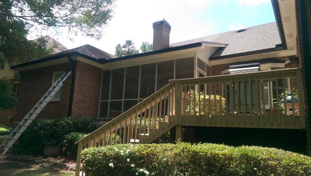 During install of black gutters