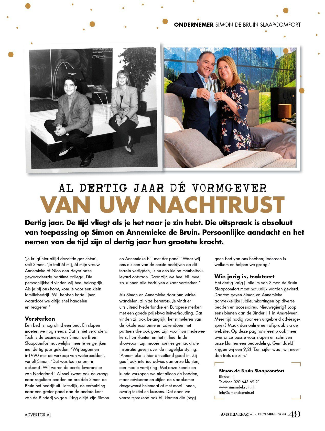 30 jaar vormgever van uw nachtrust