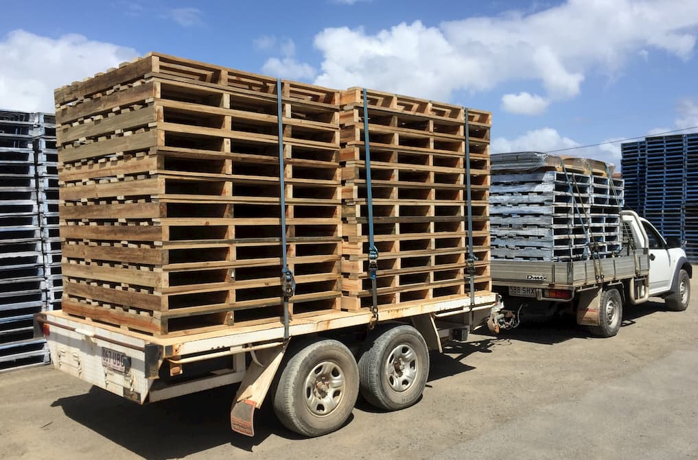 Pallets In Truck — Pallet Supplier in North Rockhampton, QLD