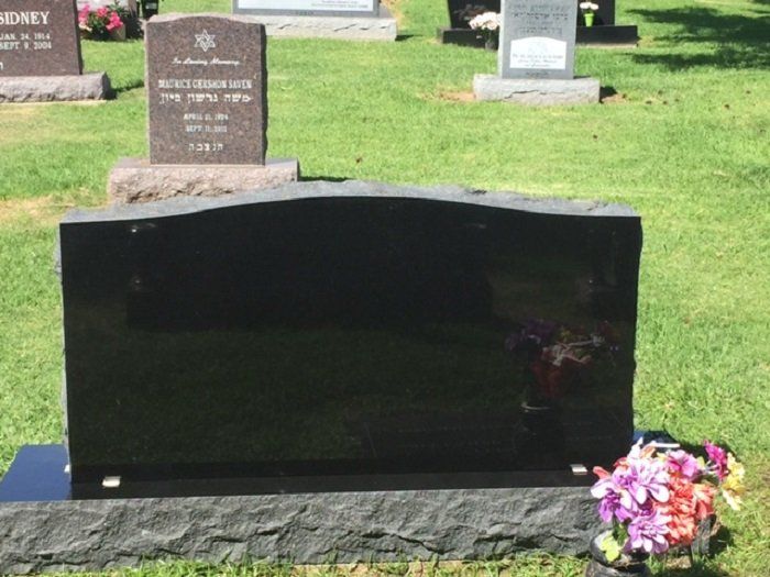 Jewish Headstone - Black Wide
