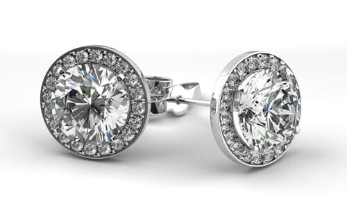 Diamond circular studded earings — earings in Hemet, CA