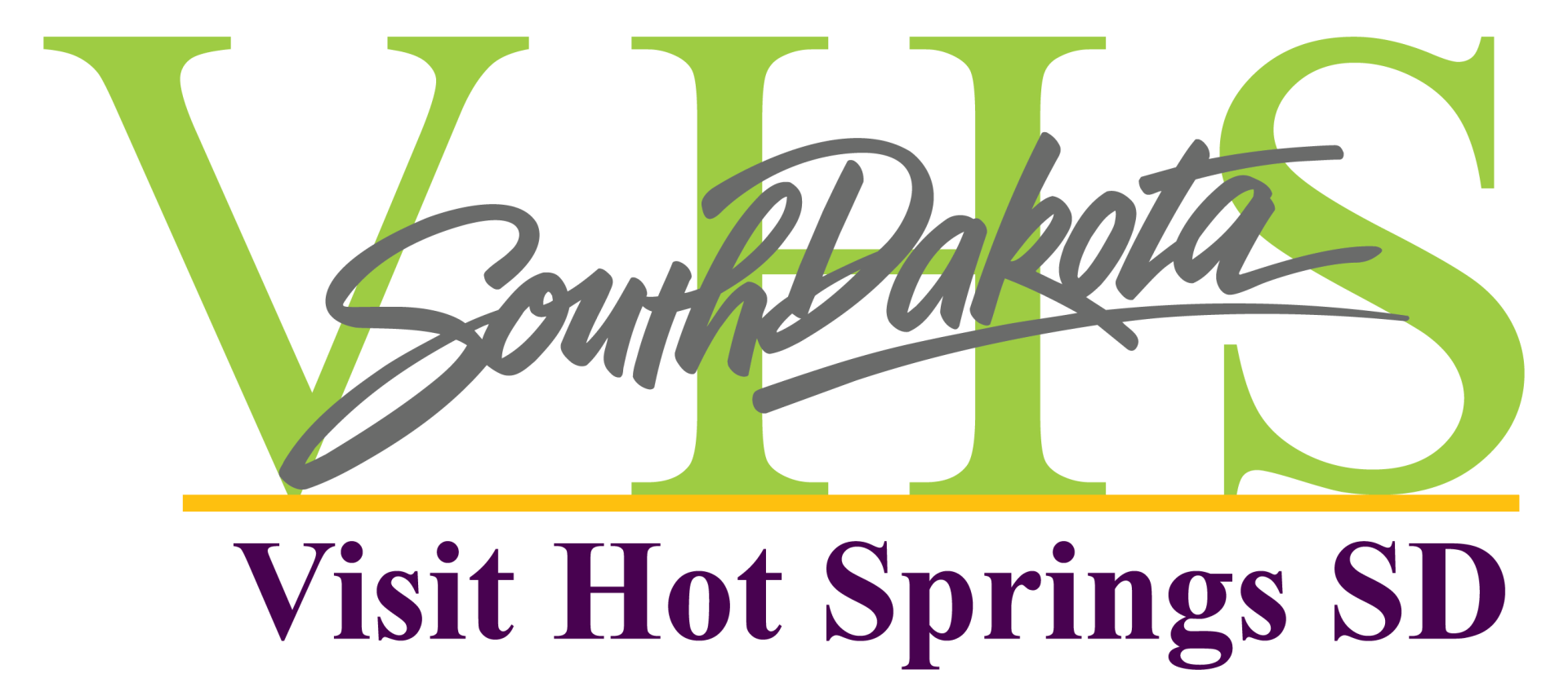 A logo for south dakota visit hot springs sd