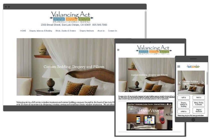 A website is displayed on a computer , tablet , and cell phone.