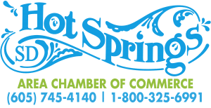 The logo for hot springs sd area chamber of commerce