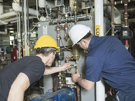 Professionals checking the water system installed in Warwick, NY