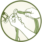 Depiction of first stage of adding the walkie to the collar