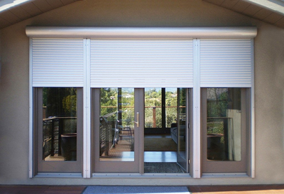 Roll Shutter Installation — Window with Roll Shutters in Tacoma, WA Roll Shutter Installation — Window with Roll Shutters in Tacoma, WA