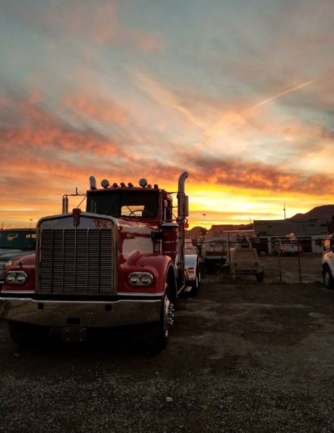 Front Loaders  — Front Of Red Trailer Truck in Las Vegas, NV