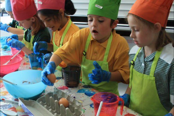 Children are preparing some food Children are preparing some food