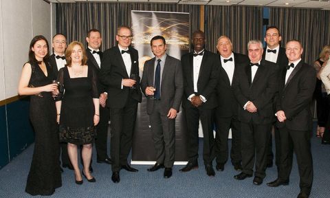 Michael Franzese with guests from Sure (IOM) Ltd.