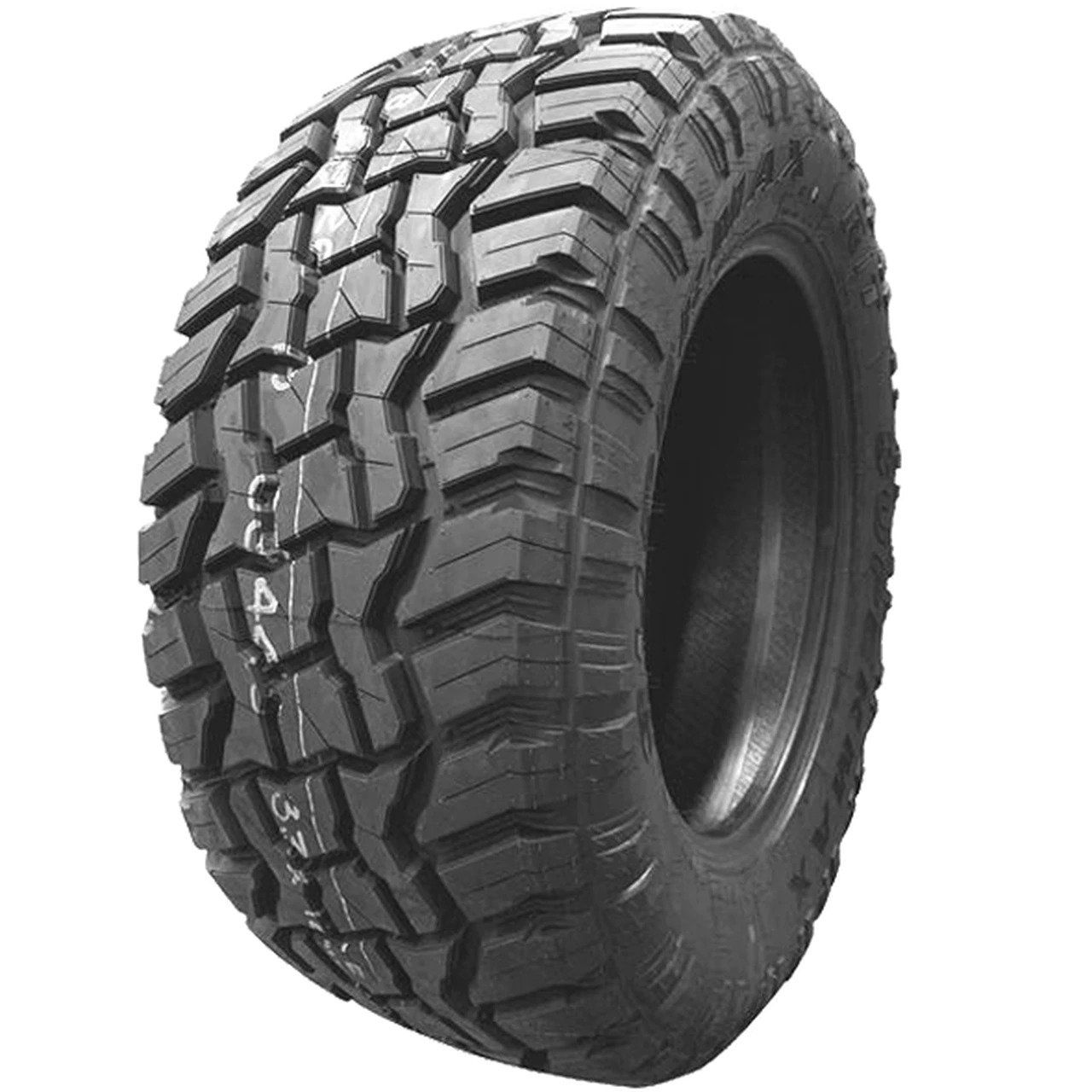 a close up of a tire on a white background .