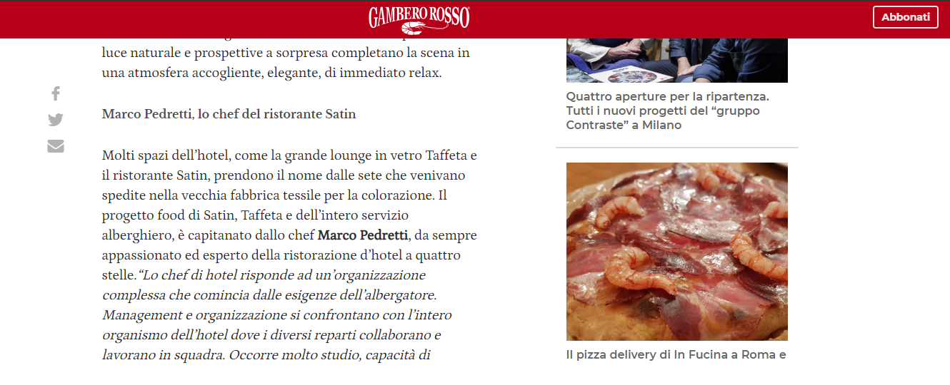 grazie al Gambero Rosso