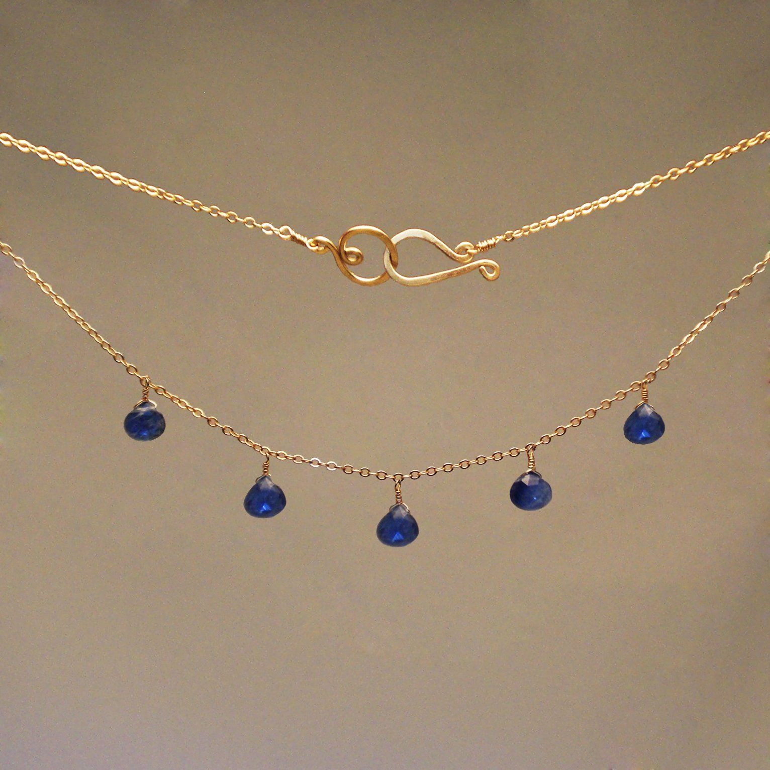 Kyanite Gem Drop Necklace